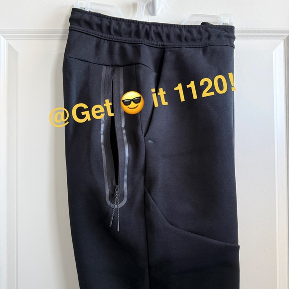 Nike Tech Men's Fleece Joggers Size L Black CU4495-010 - Picture 4 of 15